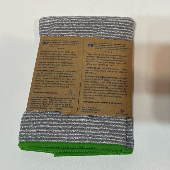 Norwex Bamboo Multipurpose Cloth Graphite/Green NWT - Picture 14 of 15